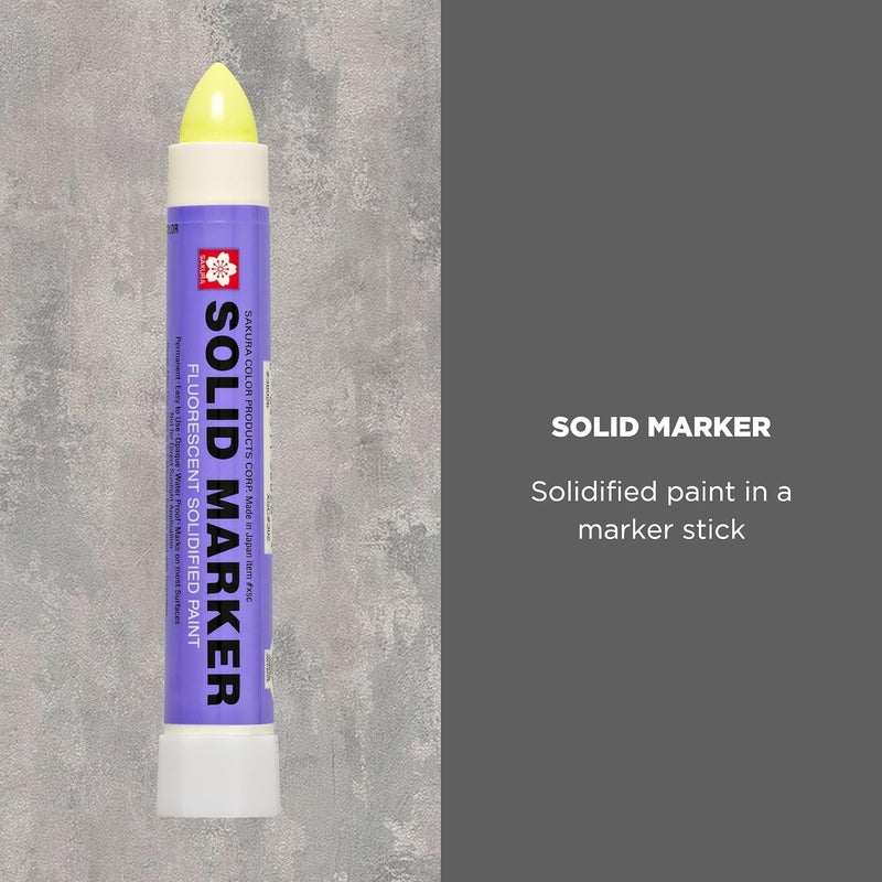 SAKURA SOLID MARKER Sakura Solidified Paint Solid Marker (Box of 12), Fluorescent Lemon, XSC-302 - Image 2